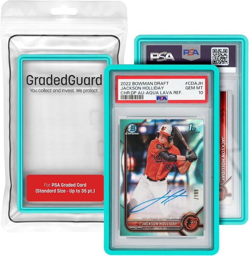 GradedGuard Graded Card Guard Case for Standard PSA Slab Case | Multiple Colors | Soft Touch Matte Finish | Stackable | Made to Fit PSA | Solid TPU and PC Design. (Mint) - Image 1